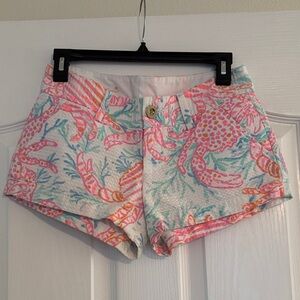 Lilly Pulitzer Pink and Blue High Waist Shorts